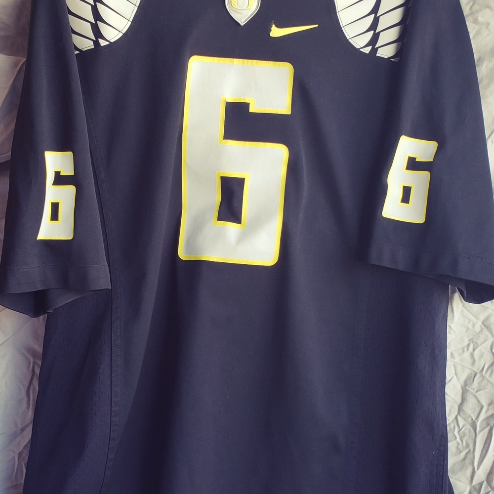 Nike Oregon Ducks #6 Football Jersey Men’s L Black Yellow